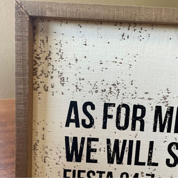 Rustic Brown and White Wall Sign - Picture 2 of 11